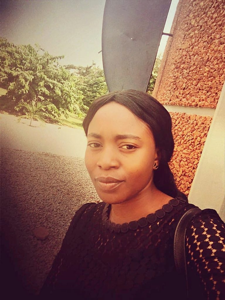 picture of woman outside with a black shirt on